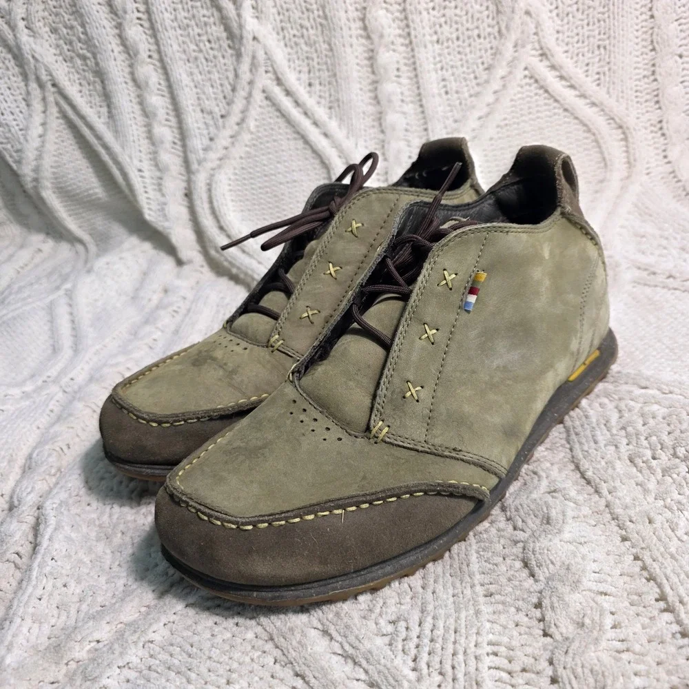 The North Face Ballard Lace Up Chukka Boots Olive Green Leather Mens 9.5